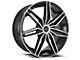 Cavallo CLV-19 Gloss Black and Machined Wheel; Rear Only; 22x9.5; 15mm Offset (11-23 RWD Charger, Excluding Widebody)