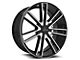 Cavallo CLV-21 Gloss Black and Machined Wheel; Rear Only; 22x9.5; 15mm Offset (11-23 RWD Charger, Excluding Widebody)