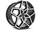 Cavallo CLV-25 Gloss Black and Machined Wheel; Rear Only; 22x9.5; 15mm Offset (06-10 Charger)