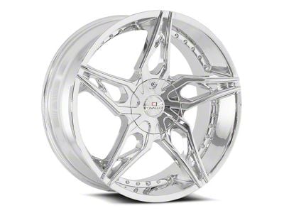 Cavallo CLV-38 Chrome Wheel; Rear Only; 22x9.5; 15mm Offset (11-23 RWD Charger, Excluding Widebody)