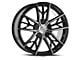 Cavallo CLV-39 Gloss Black and Machined Wheel; Rear Only; 22x9.5; 15mm Offset (06-10 Charger)