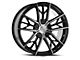 Cavallo CLV-39 Gloss Black and Machined Wheel; Rear Only; 22x9.5; 15mm Offset (11-23 RWD Charger, Excluding Widebody)