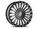 Cavallo CLV-40 Gloss Black and Machined Wheel; Rear Only; 22x9.5; 15mm Offset (06-10 Charger)