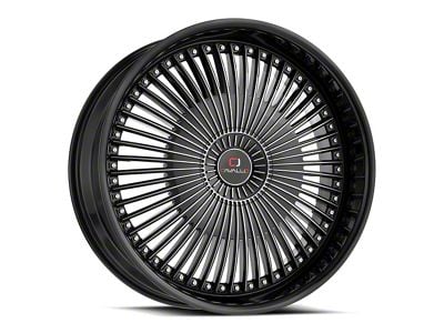 Cavallo CLV-41 Gloss Black and Machined Wheel; Rear Only; 24x9; 18mm Offset (06-10 Charger)