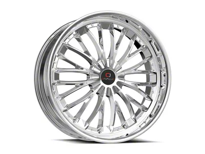 Cavallo CLV-42 Nano Chrome Wheel; Rear Only; 24x9; 34mm Offset (11-23 Charger w/o Brembo Brakes)