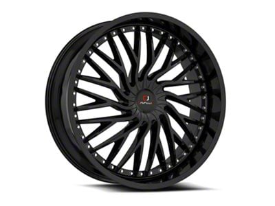 Cavallo CLV-43 Gloss Black Wheel; Rear Only; 24x9; 18mm Offset (11-23 RWD Charger, Excluding Widebody)