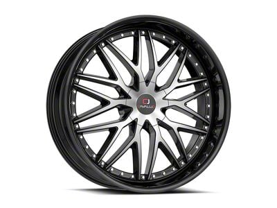 Cavallo CLV-46 Gloss Black and Machined Wheel; Rear Only; 24x9; 34mm Offset (06-10 Charger, Excluding SRT8)