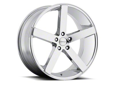 Cavallo CLV-5 Nano Chrome Wheel; Rear Only; 24x9; 15mm Offset (11-23 RWD Charger, Excluding Widebody)