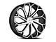 Cavallo CLV-51 Gloss Black and Machined Wheel; Rear Only; 22x9.5; 15mm Offset (06-10 Charger)