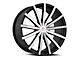 Cavallo CLV-52 Gloss Black and Machined Wheel; Rear Only; 24x9; 18mm Offset (06-10 Charger)