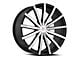 Cavallo CLV-52 Gloss Black and Machined Wheel; Rear Only; 26x9.5; 18mm Offset (06-10 Charger)