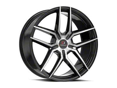 Cavallo CLV-55 Gloss Black and Machined Wheel; Rear Only; 24x9; 34mm Offset (06-10 Charger, Excluding SRT8)