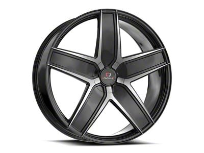 Cavallo CLV-31 Gloss Black and Machined Wheel; 22x8.5; 38mm Offset (15-23 Mustang GT w/o Performance Pack, EcoBoost, V6)