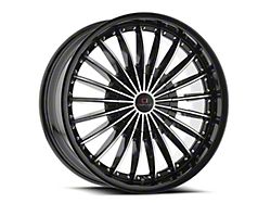 Cavallo CLV-32 Gloss Black and Machined Wheel; 20x8.5; 35mm Offset (94-98 Mustang)