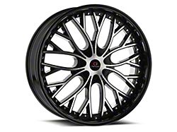 Cavallo CLV-33 Gloss Black and Machined Wheel; 20x8.5; 35mm Offset (94-98 Mustang)