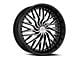 Cavallo CLV-43 Gloss Black and Machined Wheel; 18x8; 35mm Offset (94-98 Mustang)