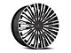 Cavallo CLV-48 Gloss Black and Machined Wheel; 20x8.5; 35mm Offset (24-25 Mustang)