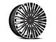 Cavallo CLV-48 Gloss Black and Machined Wheel; 20x8.5; 35mm Offset (10-14 Mustang)