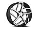 Cavallo CLV-50 Gloss Black and Machined Wheel; 20x8.5; 35mm Offset (99-04 Mustang)