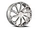 Cavallo CLV-51 Chrome Wheel; Rear Only; 22x8.5; 38mm Offset (99-04 Mustang GT, V6)