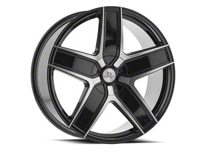 Cavallo CLV-C-31 Gloss Black and Machined Wheel; 20x8.5; 35mm Offset (24-25 Mustang)