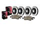 Preferred Axle Plain Brake Rotor and Pad Kit; Front and Rear (09-11 V6 Challenger w/ Solid Rear Rotors; 11-16 V6 Challenger w/ Touring Brakes; 17-23 V6 Challenger w/ Single Piston Front Calipers)