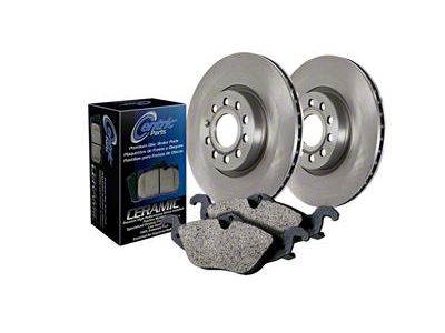 Select Axle Plain Brake Rotor and Pad Kit; Front and Rear (06-14 Charger w/ Vented Rear Rotors; 15-16 3.6L, 5.7L HEMI Charger)