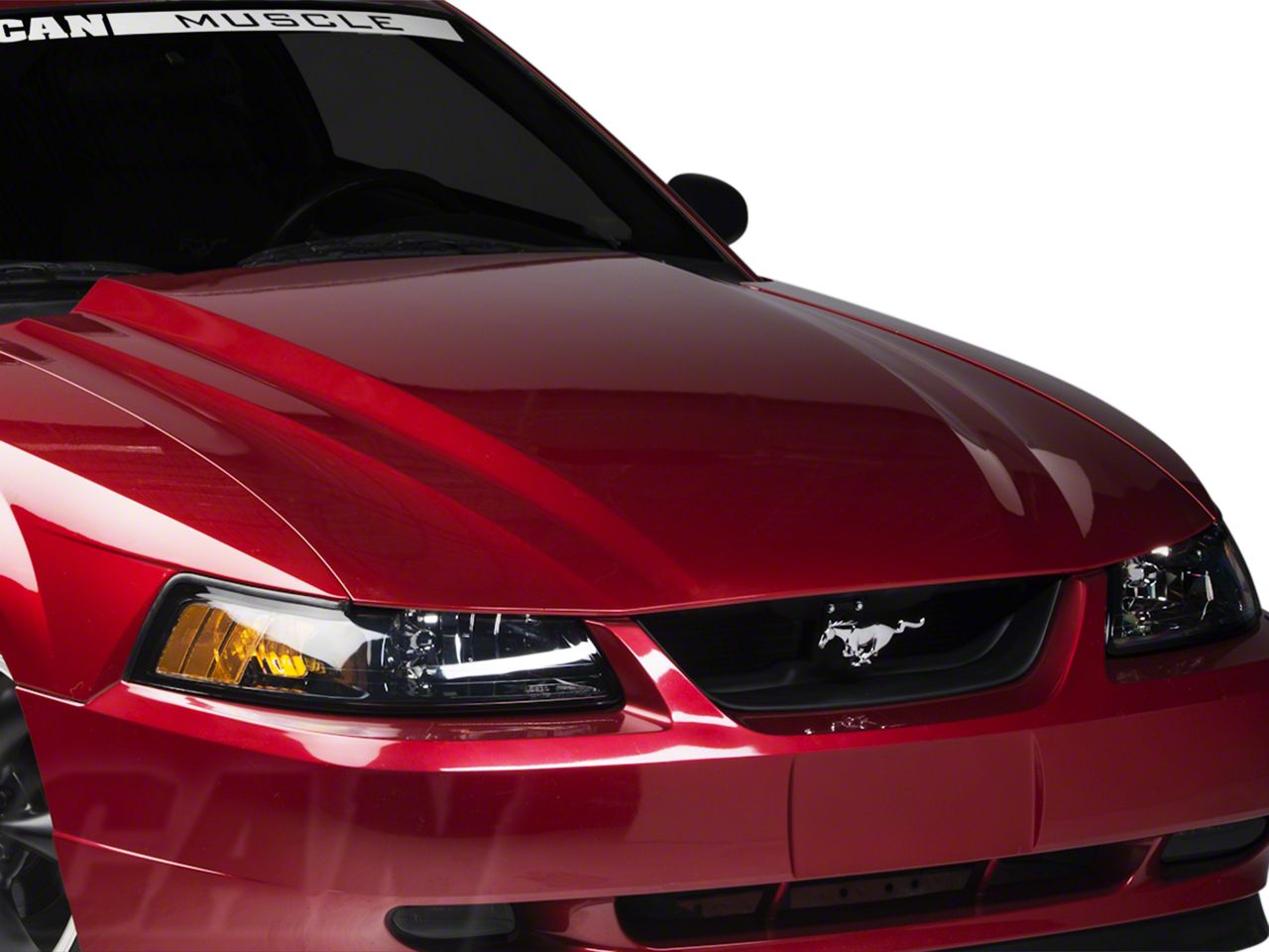 Cervini's Mustang 1995 Cobra R Style Hood; Unpainted 153 (99-04 Mustang 