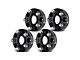 1.25-Inch 5-Lug Wheel Spacers; Black; Set of Four (08-23 Challenger)