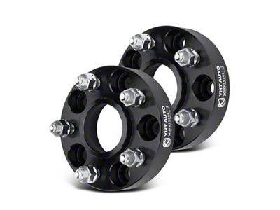 1.25-Inch 5-Lug Wheel Spacers; Black; Set of Two (08-23 Challenger)