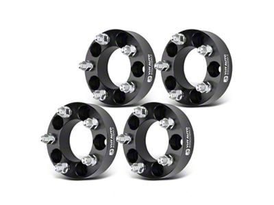 1.50-Inch 5-Lug Wheel Spacers; Black; Set of Four (08-23 Challenger)