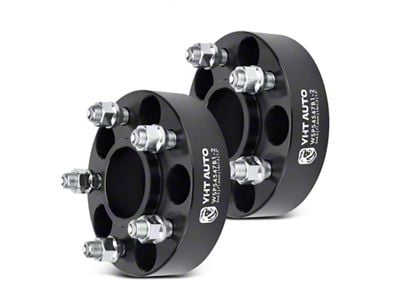 1.50-Inch 5-Lug Wheel Spacers; Black; Set of Two (08-23 Challenger)