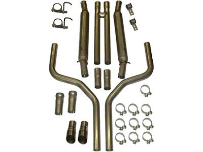 2.25-Inch Aluminized Cat-Back Exhaust System with Flowpack Mufflers (15-23 3.6L Challenger)