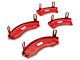 Aesthetic Brake Caliper Covers; Red; Front and Rear (11-23 Challenger R/T w/ Dual Piston Front Calipers; 2014 Challenger Rallye, Redline; 17-23 Challenger GT, T/A; 12-23 Challenger SXT w/ Dual Piston Front Calipers)