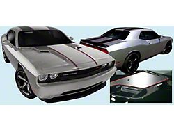 Blacktop Edition Stripe Kit; Matte Black (08-14 Challenger w/ Sunroof)