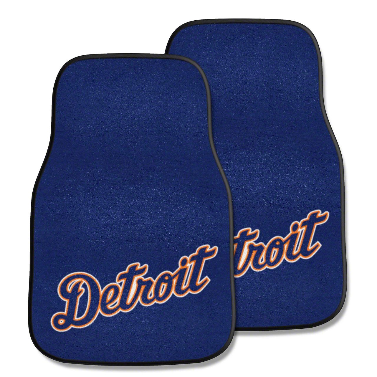 Challenger Carpet Front Floor Mats With Detroit Tigers Logo Navy