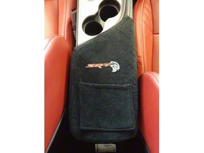 Center Console Cover with SRT Logo; Black (15-23 Challenger)