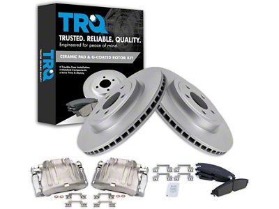 Ceramic Brake Rotor, Pad and Caliper Kit; Front (09-11 Challenger w/ 13.60-Inch Rotors & Dual Piston Calipers)