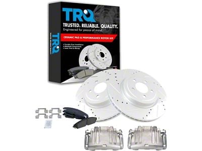 Ceramic Performance Brake Rotor, Pad, and Caliper Kit; Front (09-11 Challenger w/ 13.60-Inch Rotors & Dual Piston Calipers)