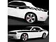 Checkered Side Double Stripes; Gloss Black (11-14 Challenger)