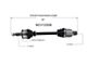 CV Axle Assembly; Front Driver Side (17-23 3.6L, 5.7L HEMI Challenger)