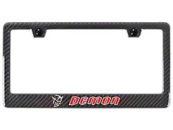 Demon Carbon Fiber License Plate Frame (Universal; Some Adaptation May Be Required)