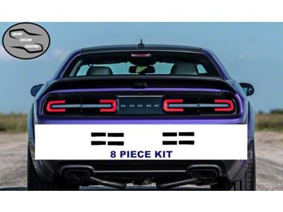 Design 10 Tail Light Decal; Gloss Black (15-23 Challenger)