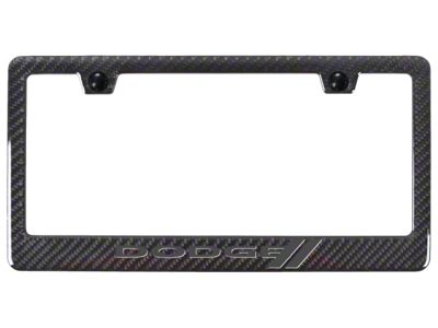 Dodge Carbon Fiber License Plate Frame; Ghost (Universal; Some Adaptation May Be Required)