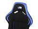 Fabric Racing Bucket Seats with Seat Sliders; Black/Blue (Universal; Some Adaptation May Be Required)