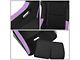 Fabric Racing Bucket Seats with Seat Sliders; Black/Purple (Universal; Some Adaptation May Be Required)