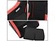 Fabric Racing Bucket Seats with Seat Sliders; Black/Red (Universal; Some Adaptation May Be Required)