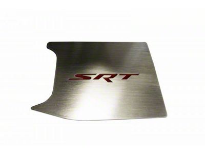 Factory Anti-lock Brake Cover Top Plate with SRT Logo; Red Carbon Fiber (15-23 Challenger)