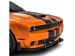 VZW Front Bumper Lip Splitter; Matte Black Vinyl (18-23 Challenger Widebody)