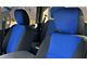 Genuine Neoprene Custom 1st Row Bucket Seat Covers; Blue/Black (08-10 Challenger)